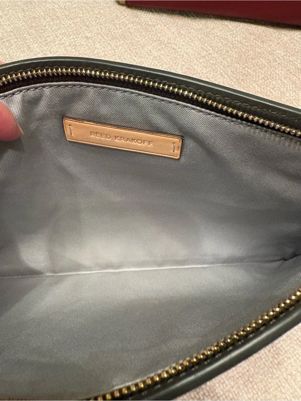 Reed Krakoff Colorblock Leather Tote Bag in Burgundy, Beige & Gray